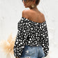 Polka Dot Off-Shoulder Layered Blouse