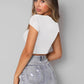 Square Neck Cropped T-Shirt