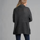 Exposed Seam Funnel Neck Tunic Sweater