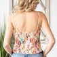 Floral Smocked Frill Trim Cami