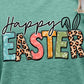 HAPPY EASTER Graphic Round Neck Tee Shirt