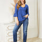 Ninexis Flounce Sleeve Full Size Babydoll Blouse