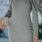 Ribbed Tie-Back Sweater Dress