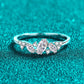 Moissanite Rhodium-Plated Ring