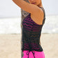 Drawstring Ruched Double-Strap Swim Top and Short Set