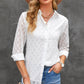 Curved Hem Button-Up Long Sleeve Shirt