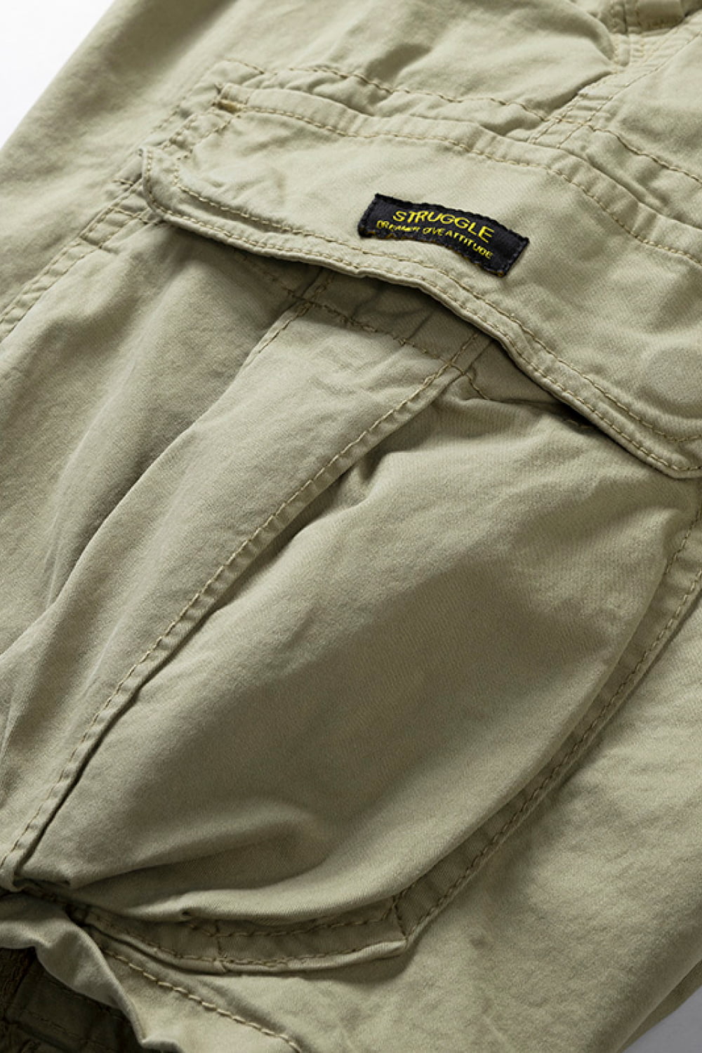 Drawstring Elastic Waist Cargo Shorts
