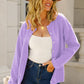Button-Up Round Neck Cardigan
