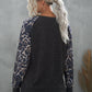 Leopard Raglan Sleeve Tee