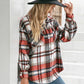 Meet You Outside Plaid Button Down Curved Hem Shacket