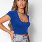 Square Neck Cropped T-Shirt