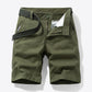 Belted Button and Zip Closure Shorts