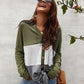 Color Block Waffle Knit V-Neck Top