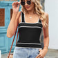 Contrast Square Neck Knit Tank