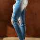 Easter Distressed Frayed Hem Jeans