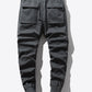 Drawstring Waist Cargo Joggers with Pockets