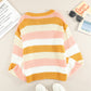 Striped Dropped Shoulder Knitted Pullover Sweater
