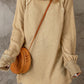 Exposed Seam Slit Tunic Sweater