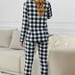 Plaid Tee & Pants Pajama Set