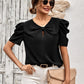 Puff Sleeve Gathered Detail Blouse