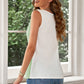 Multicolored Striped Waffle-Knit Sleeveless Tank