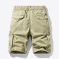 Graphic Drawstring Waist Cargo Shorts