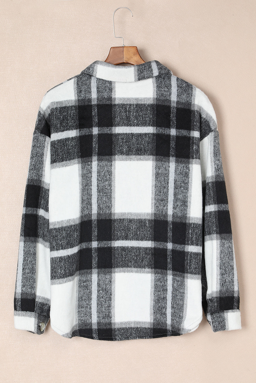 Plaid Brushed Button-Up Shacket