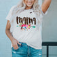 MAMA Graphic Distressed Round Neck Tee
