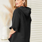 Ninexis Full Size Raglan Sleeve Ruffled Hoodie with Pocket
