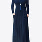 Round Neck Empire Waist Pocket Dress