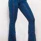 Buttoned Flare Long Jeans