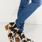 MMShoes Back At It Point Toe Bootie in Beige Cow Print