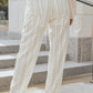 Striped Smocked Waist Wide Leg Pants