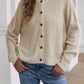 Button Down Rib-Knit Reversible Sweater