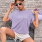 Round Neck Cuffed Sleeve T-Shirt