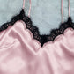 Lace Trim Cami, Shorts, Eye Mask, Scrunchie, and Bag Pajama Set