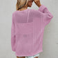 Openwork V-Neck Dropped Shoulder Cardigan