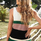 Color Block V-Neck Rib-Knit Tank