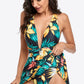 Crisscross Tie-Back Plunge Swim Dress