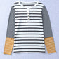 Striped Buttoned Long Sleeve Top