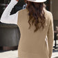 Color Block Drop Shoulder Turtleneck Pullover Sweater