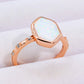 Opal Hexagon 925 Sterling Silver Ring