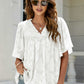 Applique Frill Trim Flutter Sleeve Blouse