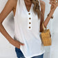 Buttoned V-Neck Tank
