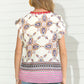 Bohemian V-Neck Flutter Sleeve Blouse