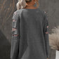 Leopard Patchwork Raglan Sleeve Sweatshirt