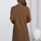 Johnny Collar Half Button Waffle Knit Dress