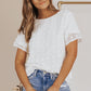 Swiss Dot Round Neck Blouse