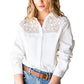 Spliced Lace High-Low Shirt