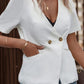 Two-Button Short Sleeve Pocket Blazer